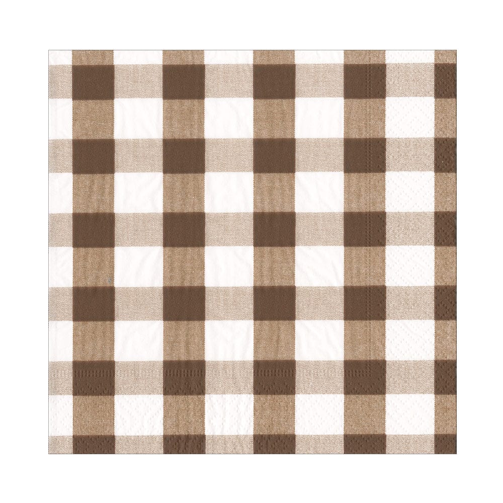 Servietter lunsj -Gingham Sjokolade