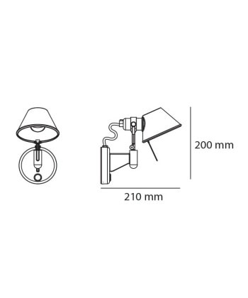 Alternative view of Tolomeo Micro Faretto vegglampe -Uten Bryter