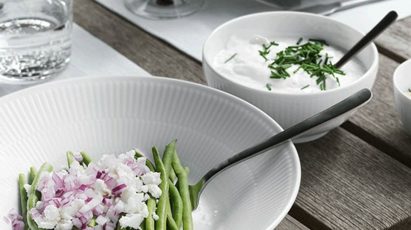 Hvit Riflet - Skål 310 cl - Bilde 4