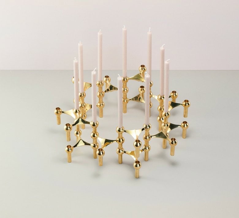 Nagel Candle Holder - Brass 3pk - Bilde 3