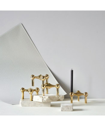 Alternative view of Nagel Candle Holder - Brass
