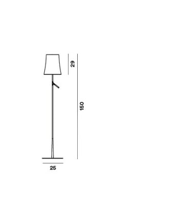 Alternative view of Birdie - gulvlampe - kobber