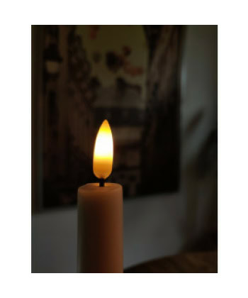 Alternative view of LED Kronelys 2 pk - Hvit 25cm