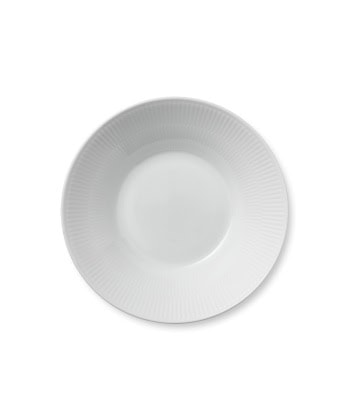 Hvit Riflet - Dyp tallerken Ø24cm