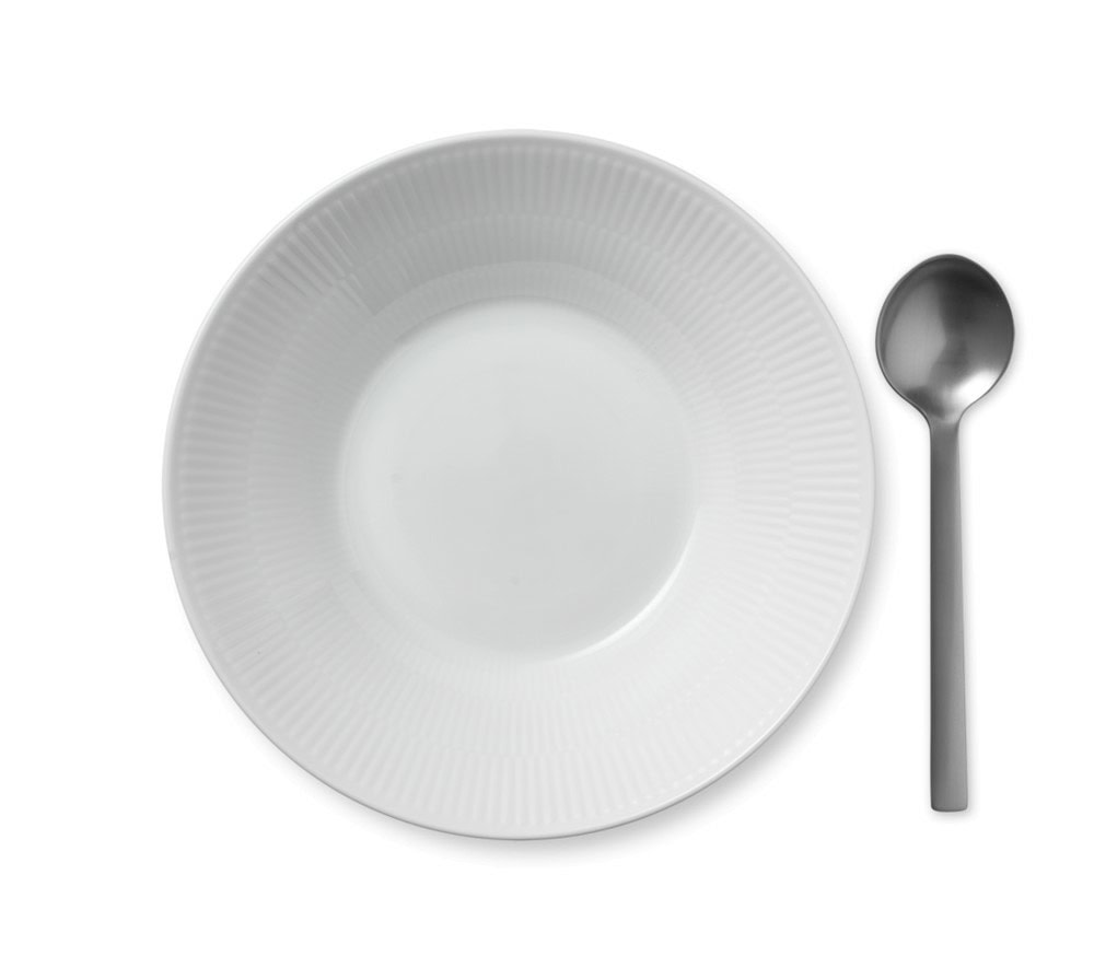 Hvit Riflet - Dyp tallerken Ø24cm - Bilde 2