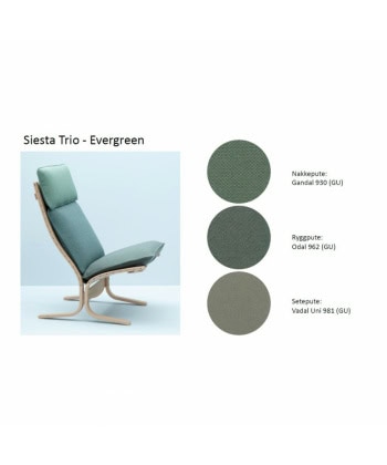 Siesta Trio Tekstil - Høy rygg uten armlen - Bilde 6