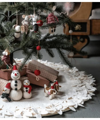 Juletreteppe i ullfilt -Snø - Bilde 3