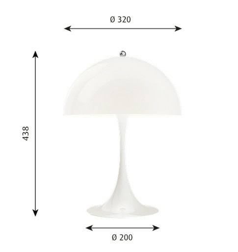 Panthella 320 Bordlampe opal - Bilde 4