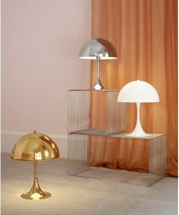Alternative view of Panthella 320 Bordlampe opal