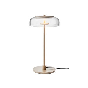 Alternative view of Blossi table, nordic gold/clear