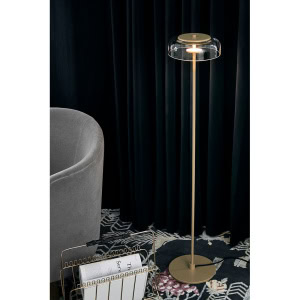 Alternative view of Blossi floor, gold/clear