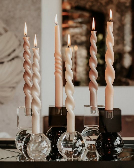 Pearl Curled Candles - Bilde 9