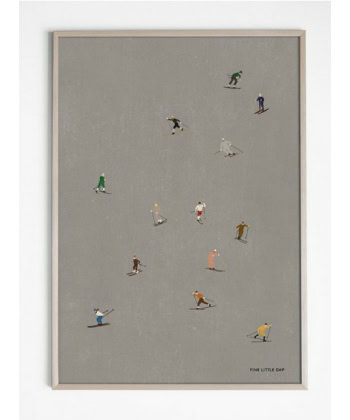 Skiløpere - poster 50x70