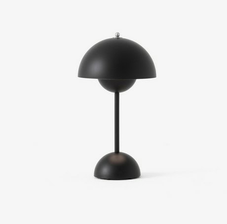 VP9 Flowerpot oppladbar bordlampe , matt sort