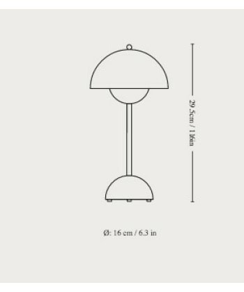 Alternative view of Flowerpot oppladbar bordlampe VP9, signal green
