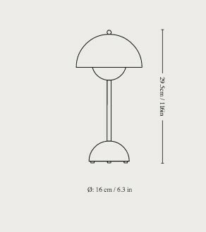 Flowerpot oppladbar bordlampe VP9, signal green - Bilde 2