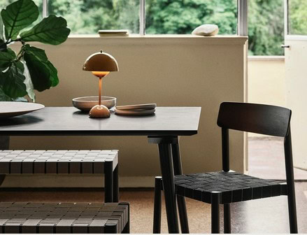 Flowerpot oppladbar bordlampe VP9, sennep - Bilde 3