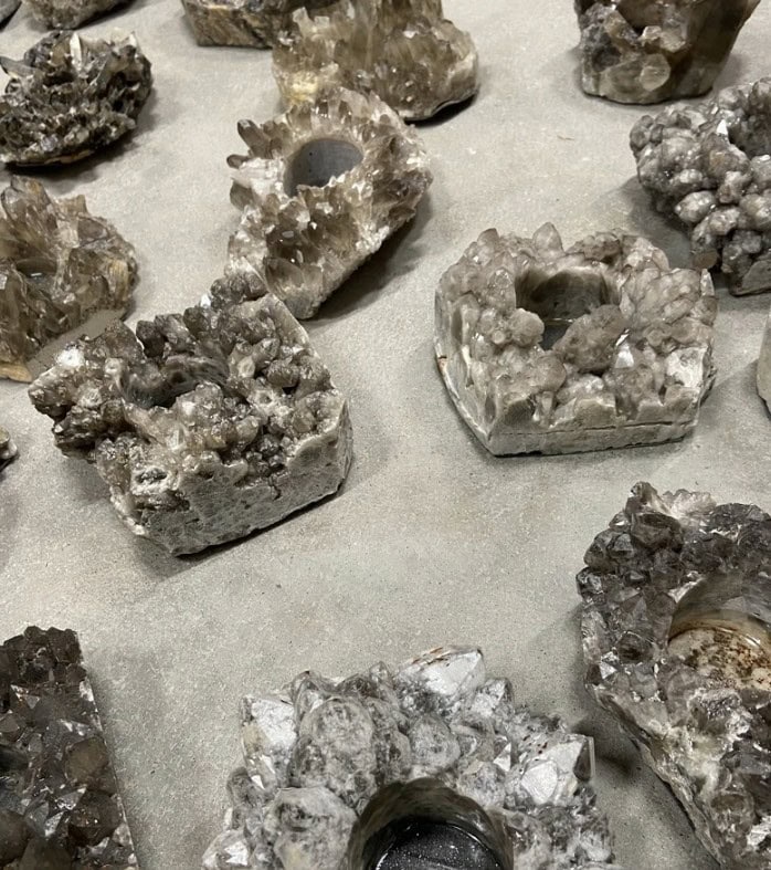 Crystal Stone - Unique, T-light brown