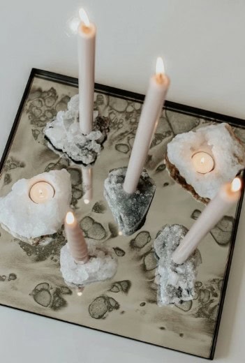 Crystal Stone - Unique, T-light brown - Bilde 2