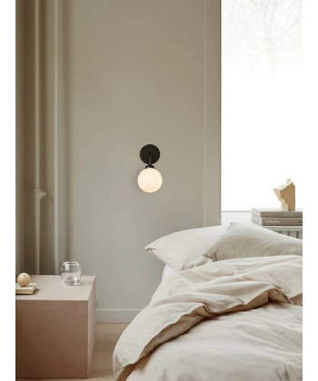 Alternative view of Apiales wall, satin black/opal
