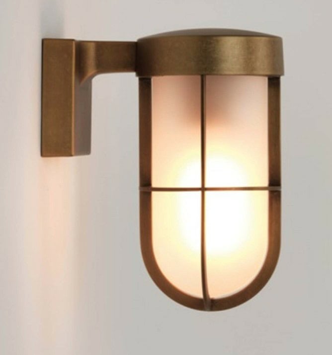 Cabin wall frosted antique brass