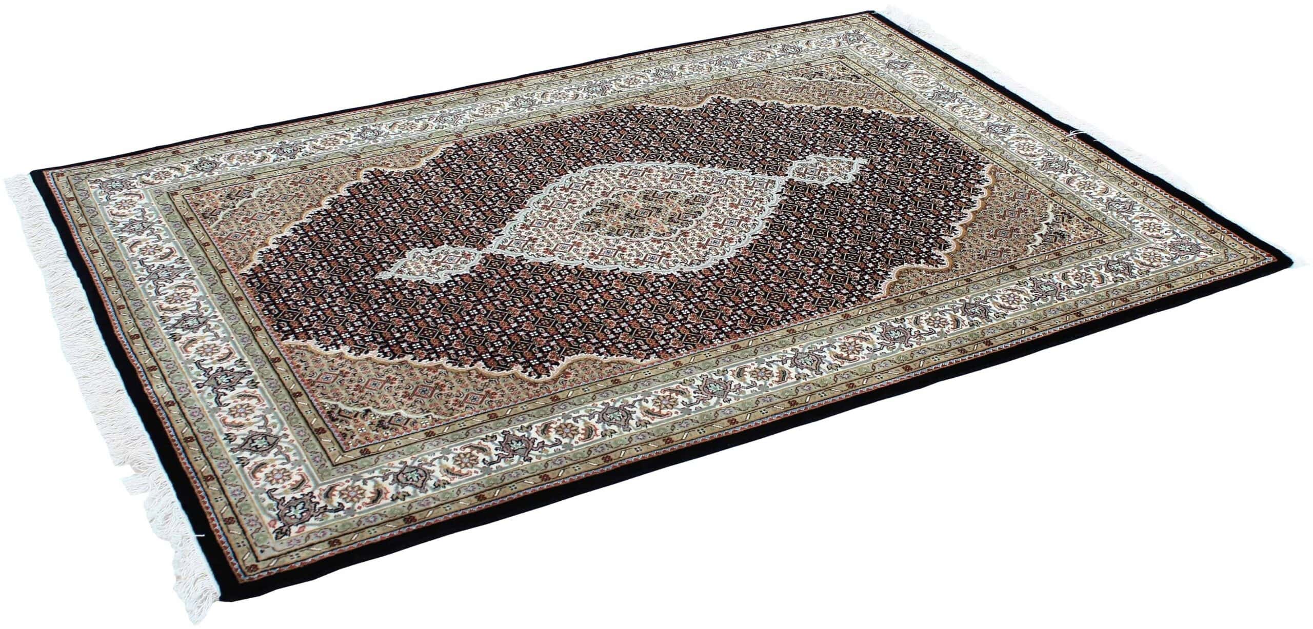 Tabriz Indi Black Cream gulvteppe -Utstilliing - Bilde 6