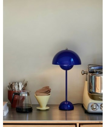 Alternative view of Flowerpot bord VP3, Cobalt blue