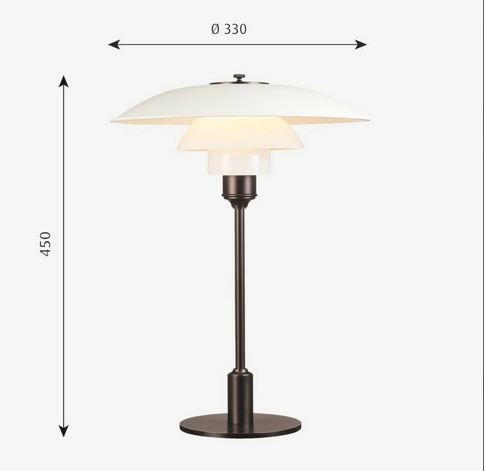PH 3 1/2 - 2 1/2 Bordlampe - hvit - Bilde 2