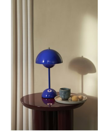 Flowerpot oppladbar bordlampe VP9, Cobalt Blue - Bilde 3