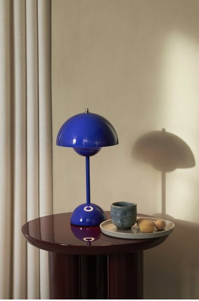 Flowerpot oppladbar bordlampe VP9, Cobalt Blue - Bilde 3