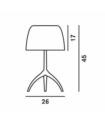 Alternative view of Lumiere bordlampe Grande hvit / sort crome