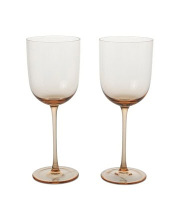 Vinglass med stett ,Blush -2 pk.