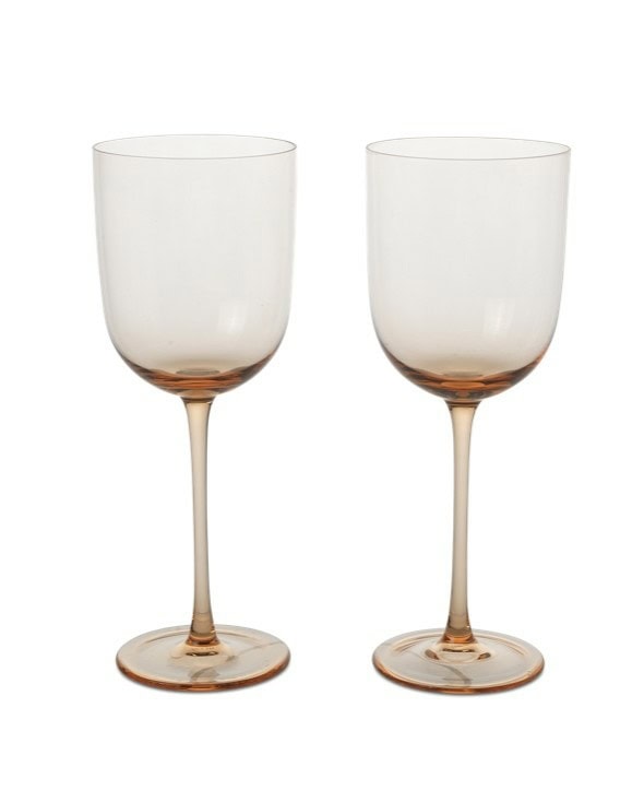 Vinglass med stett ,Blush -2 pk.