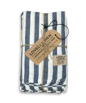 Linservietter, Misty 4pk Edge Denim Blue