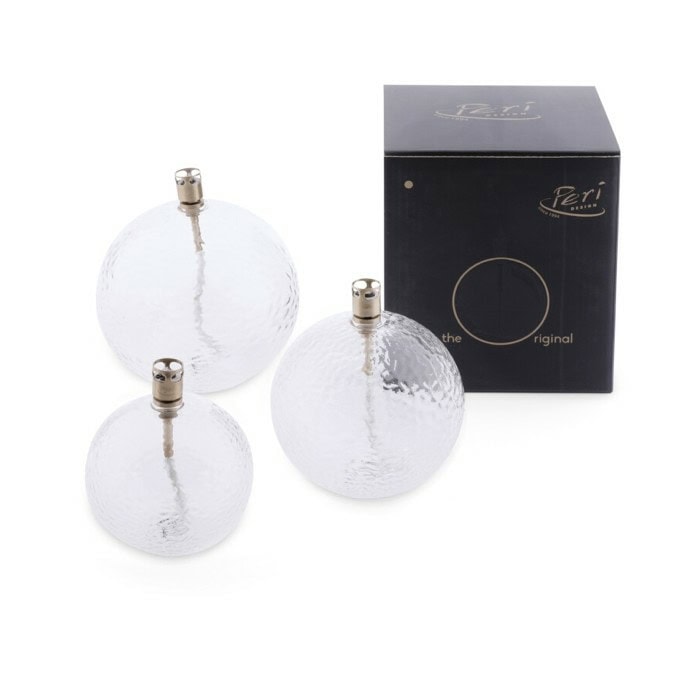 Oljelampe Rund -Hamret glass - Bilde 2