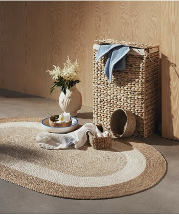 Alternative view of Gulvteppe Elin - jute ovalt
