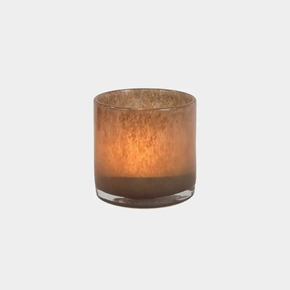 Nilla telysholder -Grå-brun, 8cm