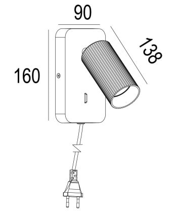 Grooves K1 vegglampe -Hvit - Bilde 2