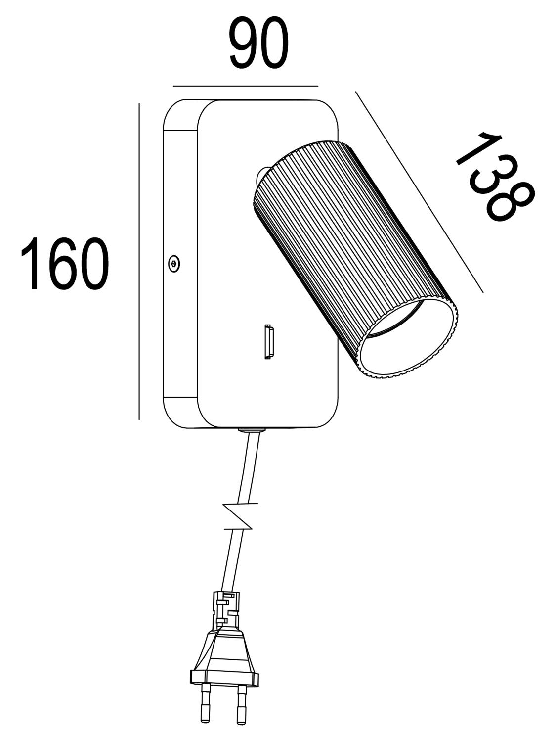 Grooves K1 vegglampe -Hvit - Bilde 2