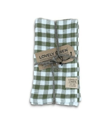 Linservietter, Misty 4pk Square Green