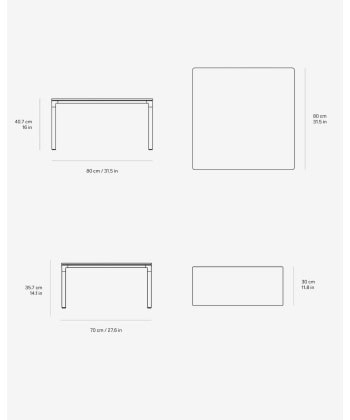 Vipp427 -Square sofabord, 80x80cm - Bilde 4