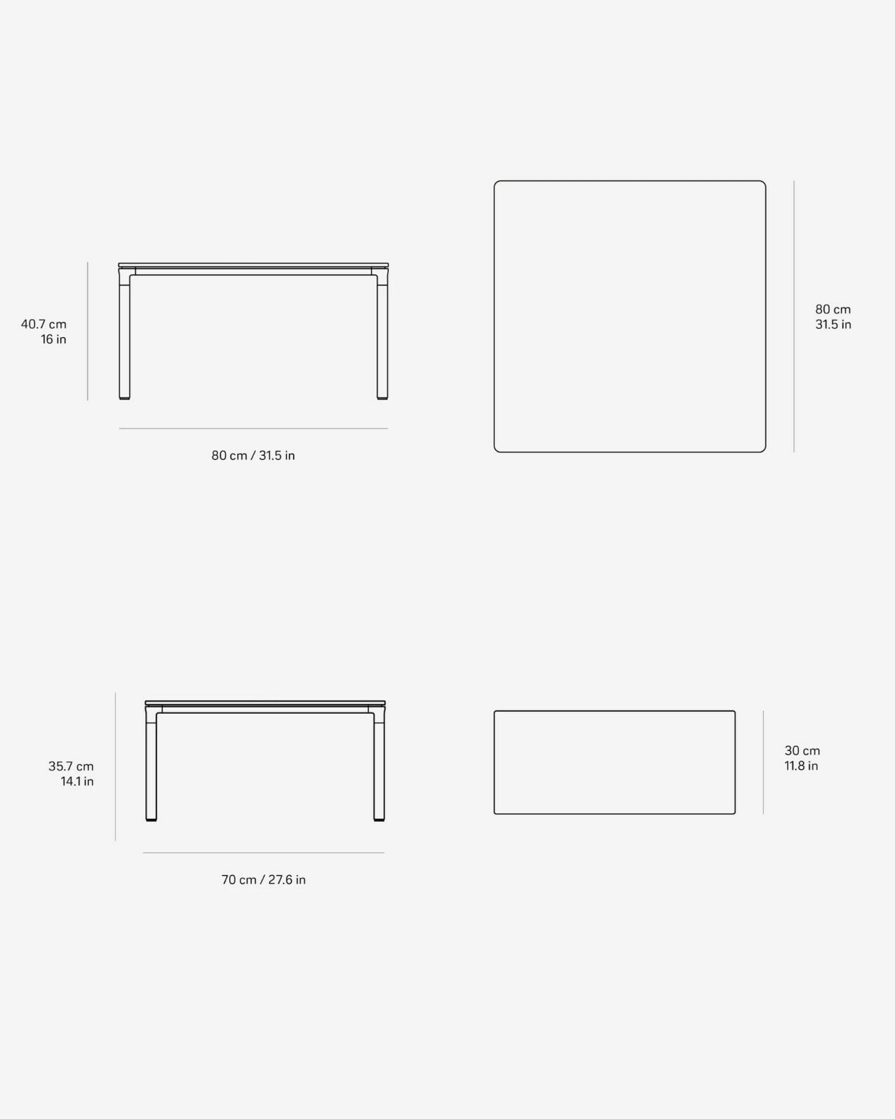 Vipp427 -Square sofabord, 80x80cm - Bilde 4
