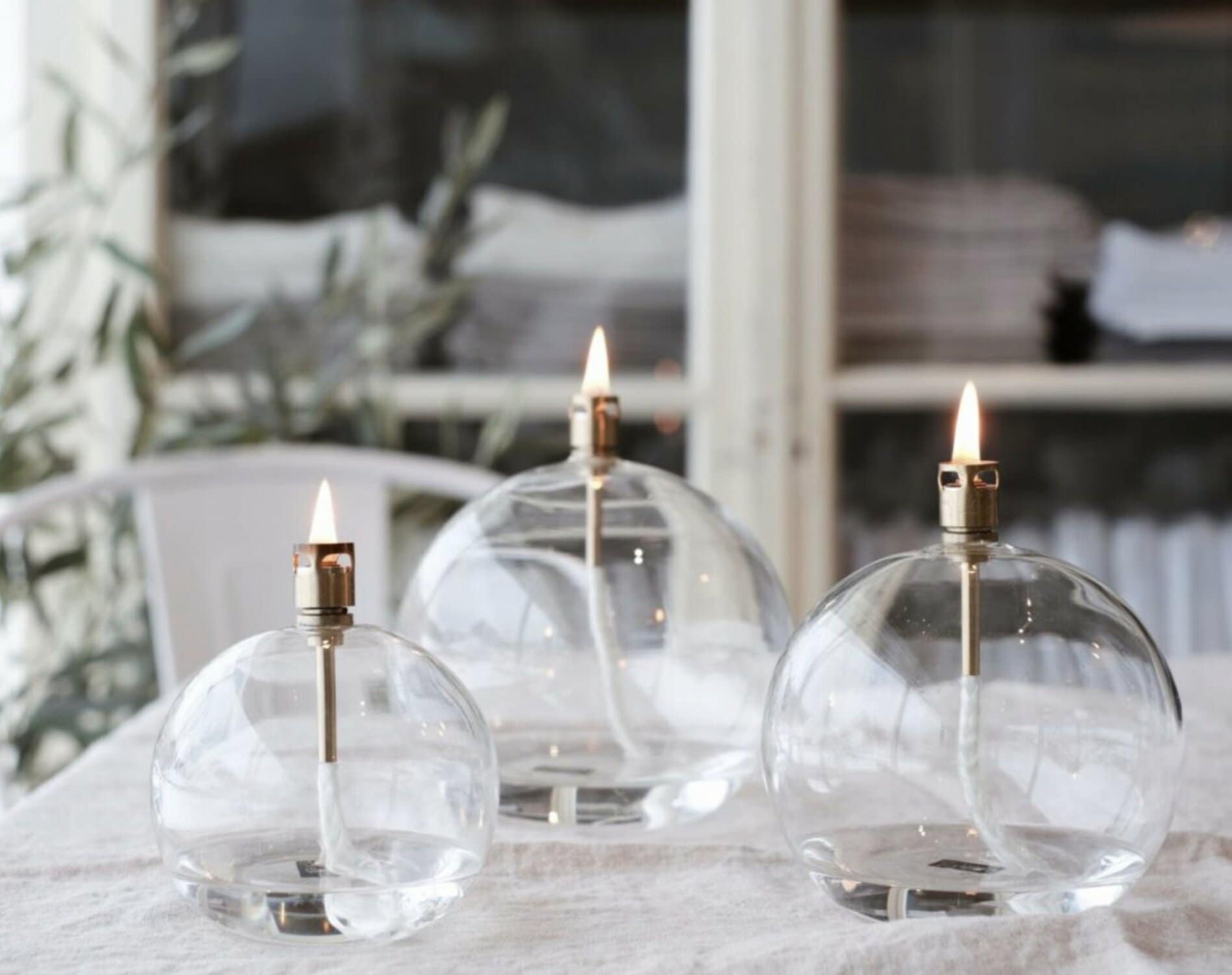 Oljelampe Round Brass - Bilde 2