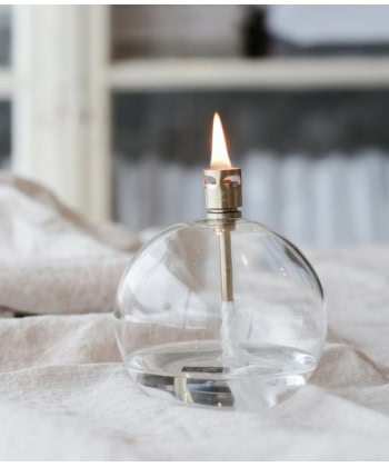 Oljelampe Round Brass