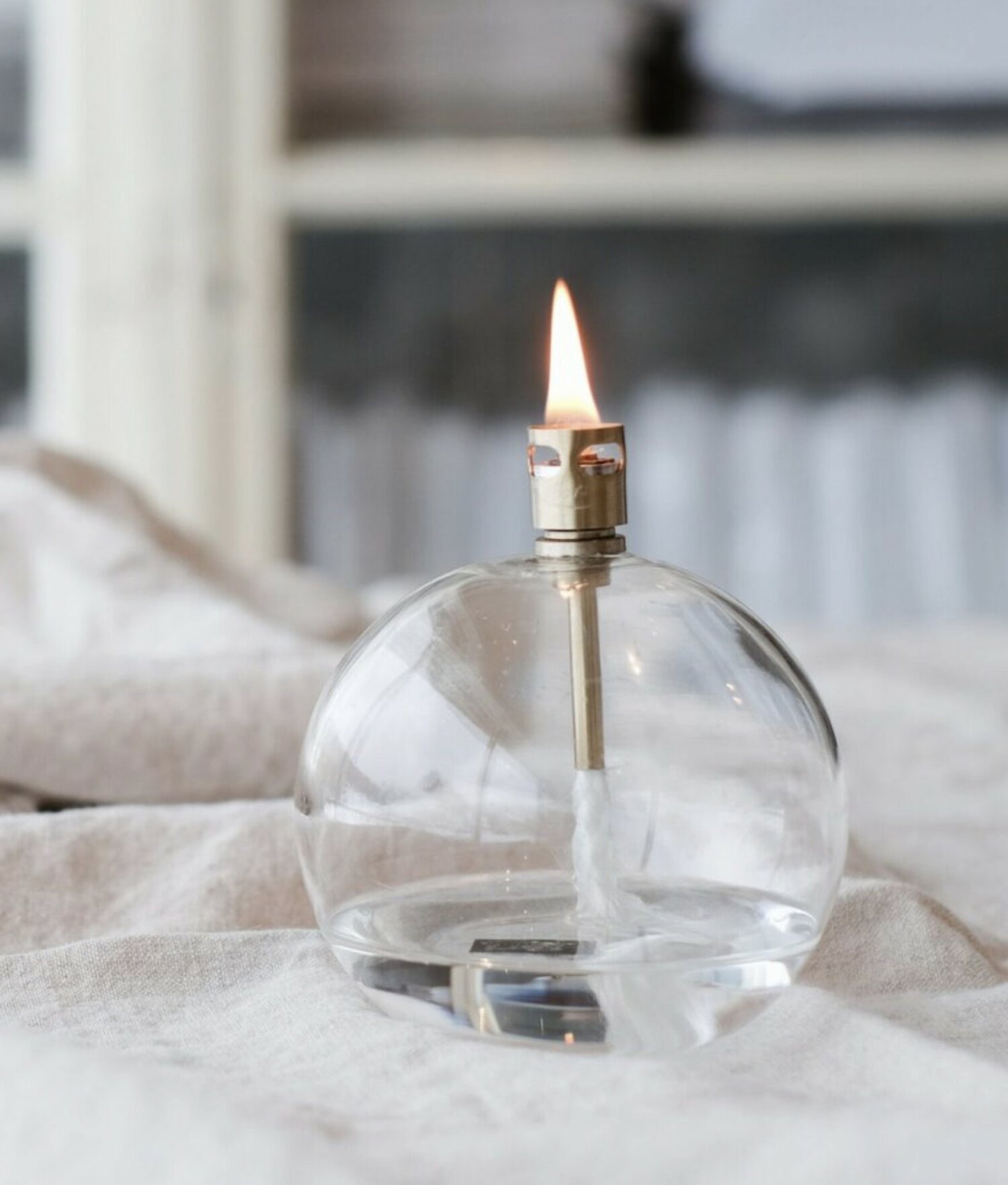 Oljelampe Round Brass