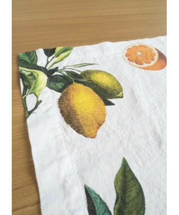 Bordbrikker i lin -Sitrus, 2pk - Bilde 3