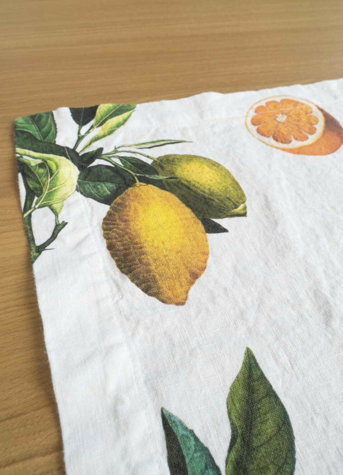Bordbrikker i lin -Sitrus, 2pk - Bilde 3