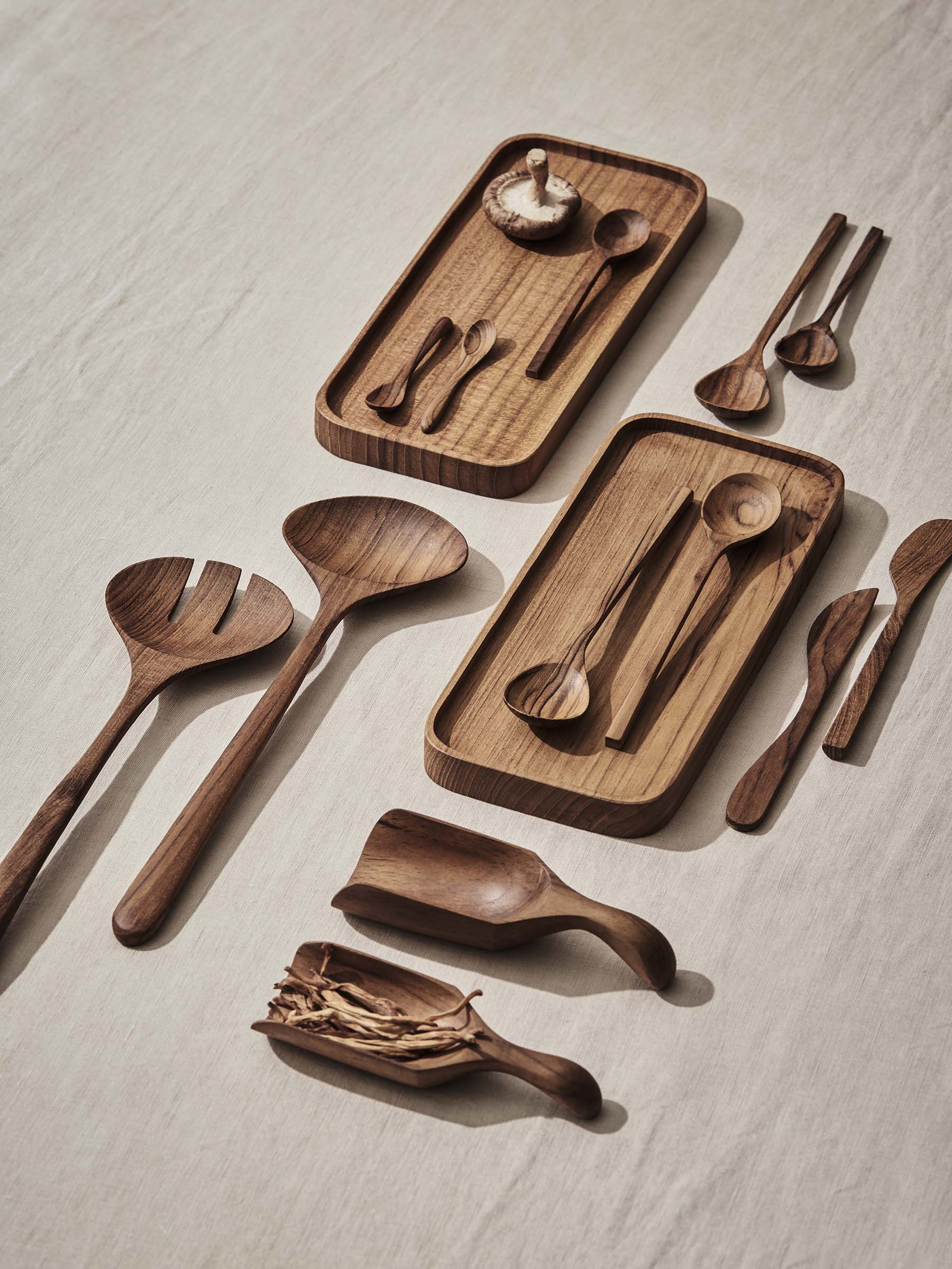 Teak Sett med Smørkniver - Bilde 2