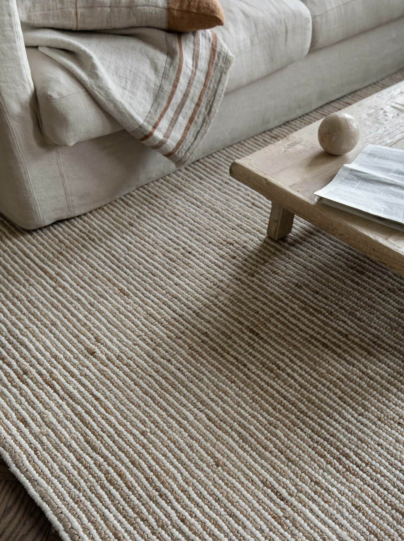 Gulvteppe, Hemp Wool Stripe -170x240 - Bilde 2
