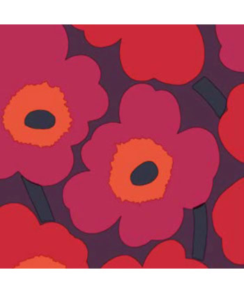 Papirservietter -Marimekko Unikko Red Lilac, Lunsj
